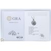 Image 2 : #2603-1.00 CT GRA CERTIFIED ROUND BRILLIANT CUT