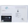 Image 2 : #2600-1.00 CT GRA CERTIFIED ROUND BRILLIANT CUT