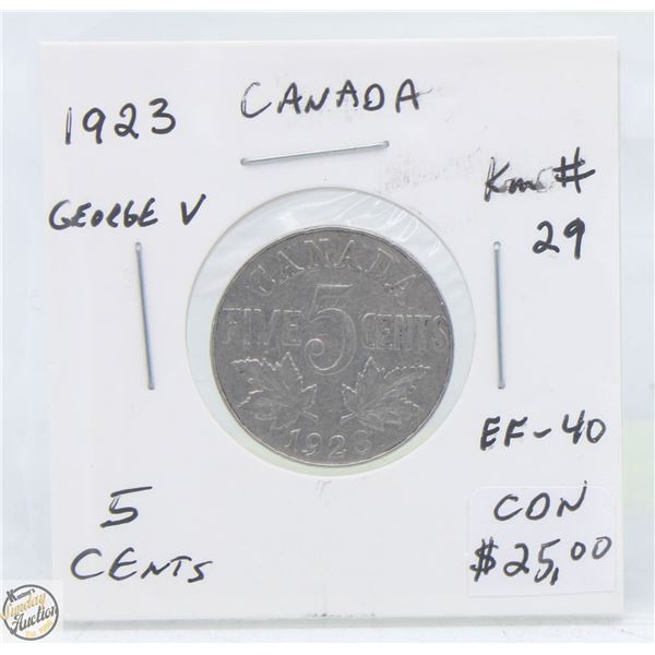 CDN 5 CENT COLLECTION 1923 COIN