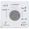 Image 1 : CDN 5 CENT COLLECTION 1923 COIN