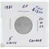 Image 1 : CDN 5 CENT COLLECTION 1931 COIN