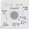 Image 1 : CDN 5 CENT COLLECTION SILVER 1908 COIN
