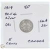 Image 1 : CDN 5 CENT COLLECTION SILVER 1919 COIN