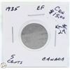 Image 1 : CDN 5 CENT COLLECTION 1935 COIN