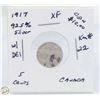 Image 1 : CDN 5 CENT COLLECTION SILVER 1917 COIN