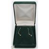 Image 1 : 14K DIAMOND BLUE COLOUR ENHANCED EARRINGS W/COA