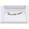 Image 1 : 14K NATURAL EMERALD+BLUE SAPPHIRE BRACELET W/COA