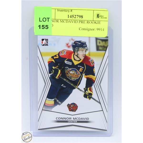 CONNOR MCDAVID PRE ROOKIE CARD