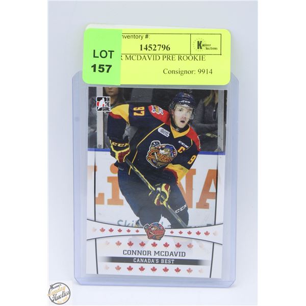 CONNOR MCDAVID PRE ROOKIE CARD