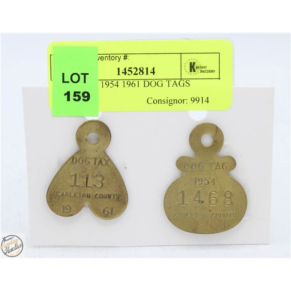 VINTAGE 1954 1961 DOG TAGS