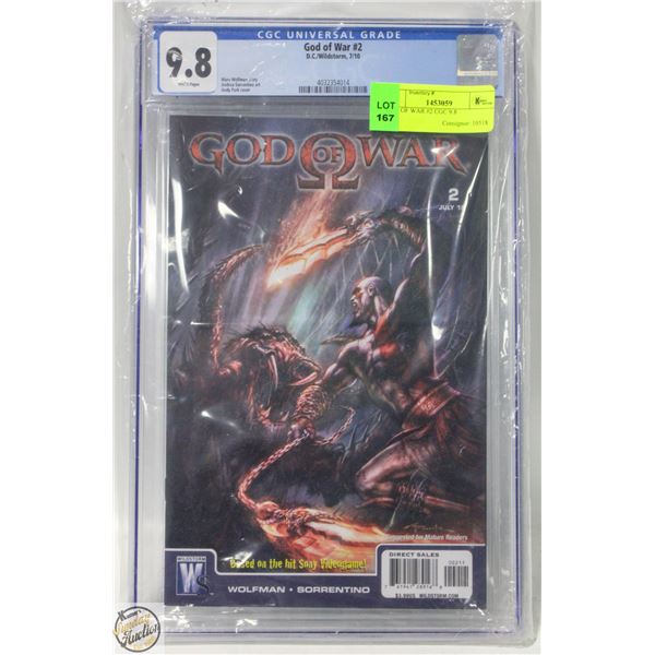 GOD OF WAR #2 CGC 9.8