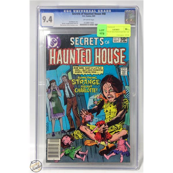 SECRETS OF HAUNTED HOUSE #40 CGC 9.4
