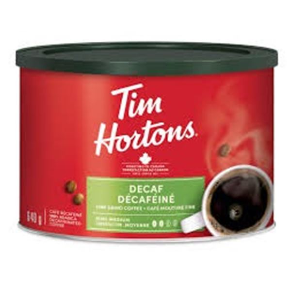 NEW 640G TIM HORTONS DECAF GROUND COFFEE