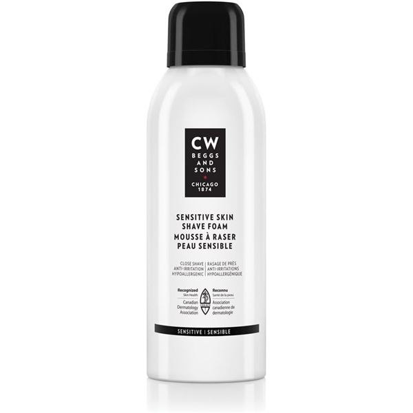 2 NEW CW BEGGS AND SONS SENSITIVE SKIN SHAVE FOAM