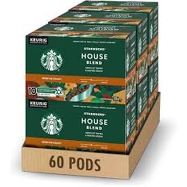 NEW 6 X 60 CAPS STARBUCKS HOUSE BLEND MEDIUM ROAST
