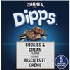 Image 1 : NEW 12 X 150G QUAKER DIPPS COOKIES & CREAM