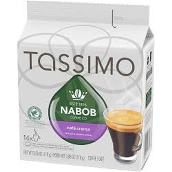 NEW 5 X 110G TASSIMO NABOB CAFE CREMA
