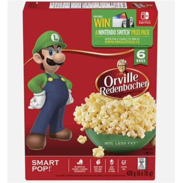 NEW 6 X 420G ORVILLE-SMART POP GOUT DE BEURRE