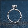 Image 3 : 1 CT GRA CERTIFIED SZ 7 6-CLAWS 925 SILVER