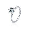 Image 5 : 1 CT GRA CERTIFIED SZ 7 6-CLAWS 925 SILVER