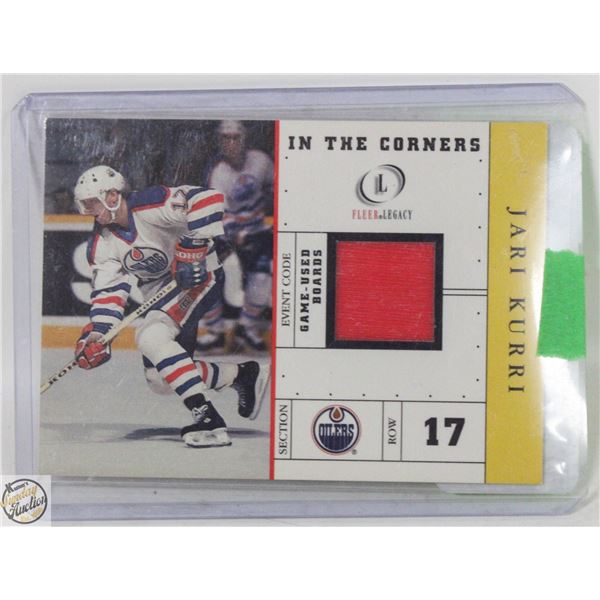 JARI KURRI GAME USED BOARDS 2002 FLEER