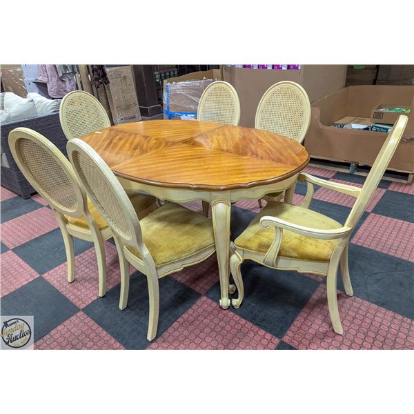 WALNUT TOPPED SOLID WOOD DINING TABLE L-60”