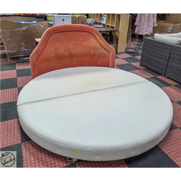 KING SIZE ROUND BED. 92” WIDE BASE IN THE MIDDLE