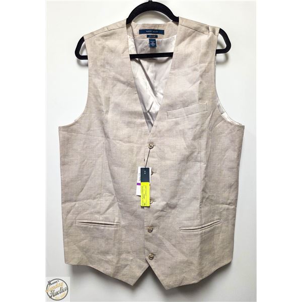 NEW PERRY ELLIS 2XL LINEN BLEND SUIT VEST