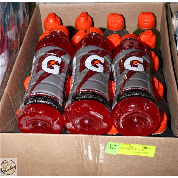 BOX OF ASSORTED GATORADE