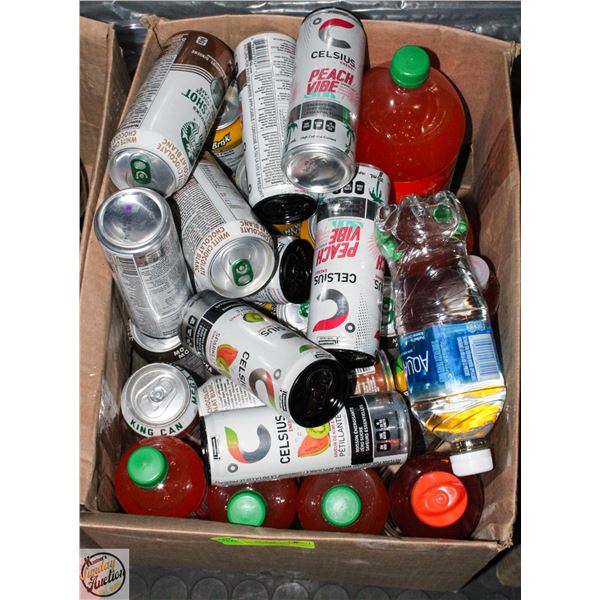 BOX OF ASSORTED BEVERAGES
