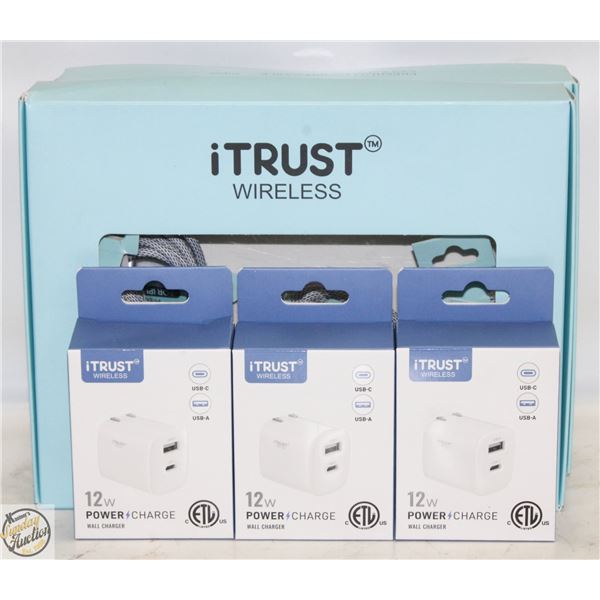 LOT OF ITRUST PREMIUM USB-C CABLE 4.9FT AND