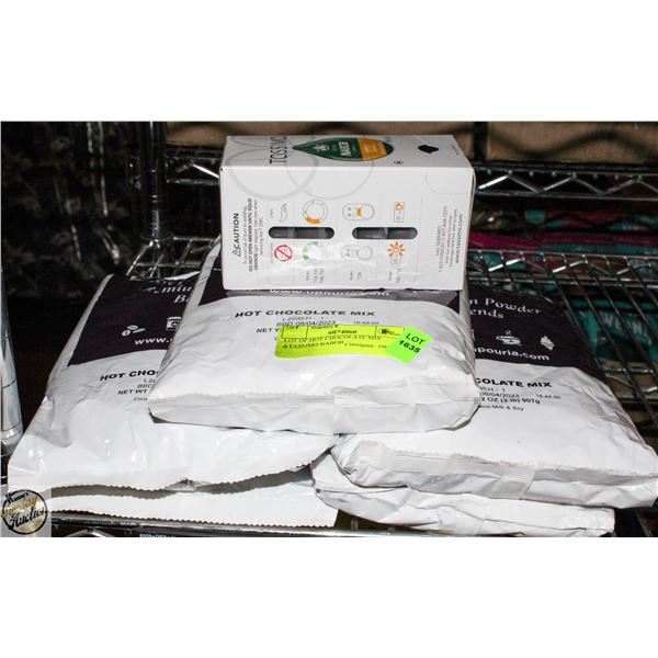 LOT OF HOT CHOCOLATE MIX &TASSIMO NABOB