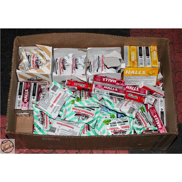 MIXED LOT OF HALLS AND FISHERMANS FRIEND LOSENGES