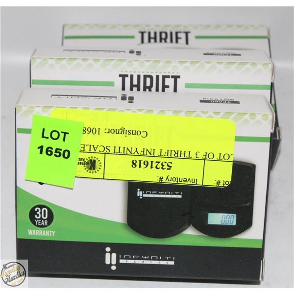 LOT OF 3 THRIFT INFYNITI SCALES