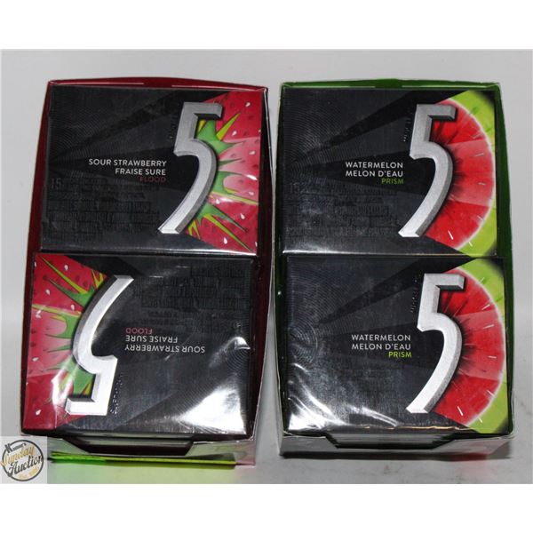 LOT OF ASSORTED 5 GUM