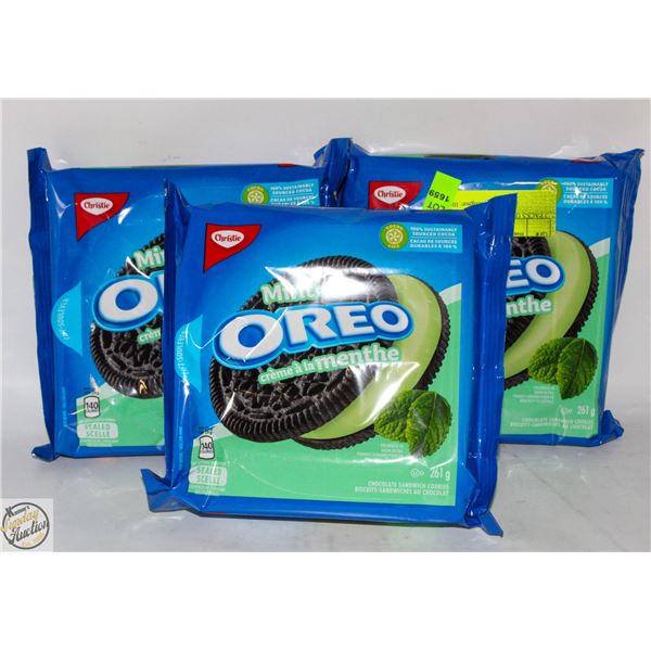 3 PACKS OF OREO MINT CREME