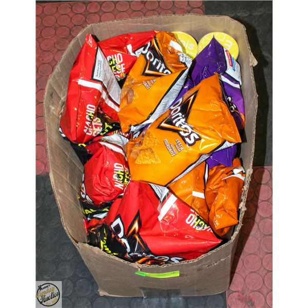 FLAT OF ASSORTED SMALL BAGS OF CHIPS