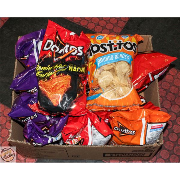 FLAT OF CHIPS ASSORTED VARIOUS BB DATES