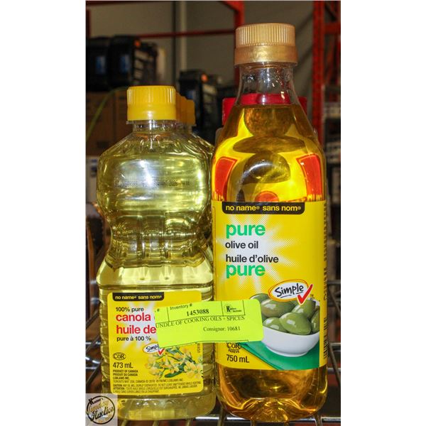 BUNDLE OF COOKING OILS + SPICES VARIOUS BB DATES