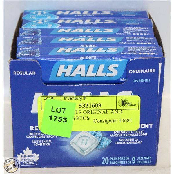 LOT OF HALLS ORIGINAL AND MENTHO-LYPTUS