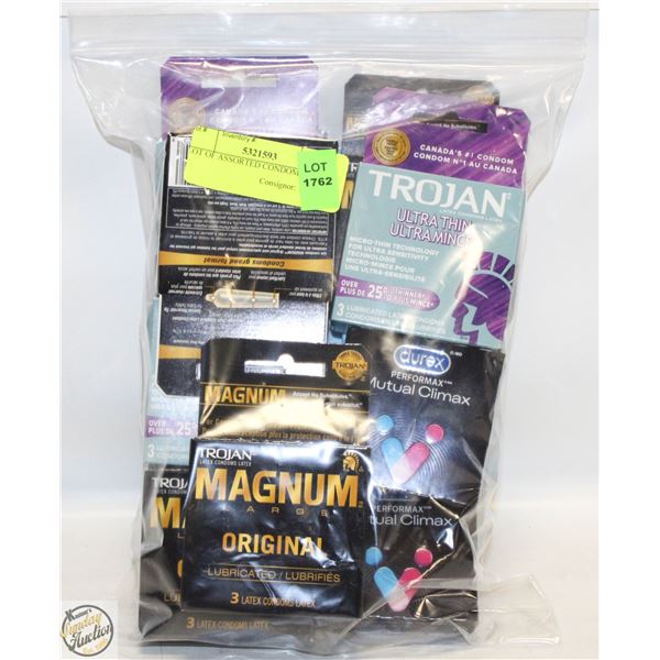 LOT OF ASSORTED CONDOMS