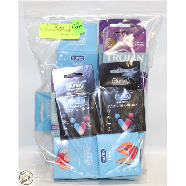 LOT OF ASSORTED CONDOMS