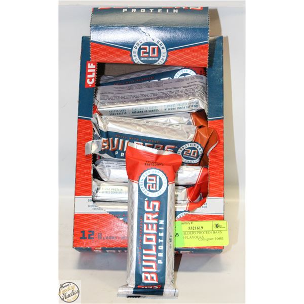 LOT OF BUILDERS PROTEIN BARS ASSORTED FLAVOURS