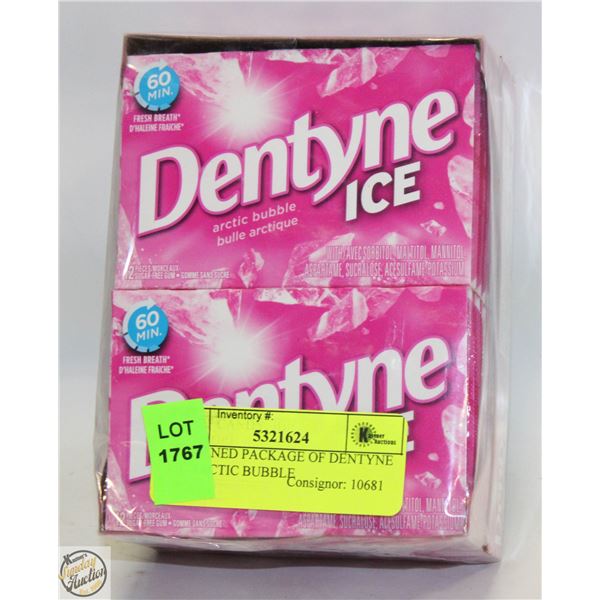 UNOPENED PACKAGE OF DENTYNE ICE ARCTIC BUBBLE