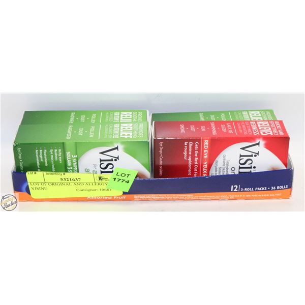 LOT OF ORIGINAL AND ALLERGY VISINE