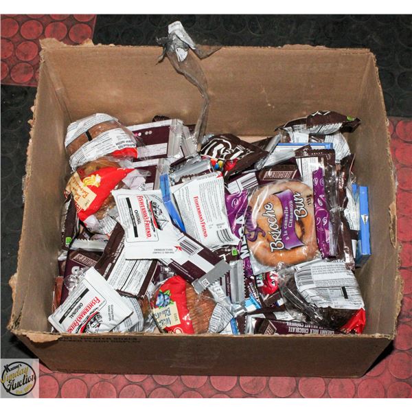 LOT OF MISC SNACKS GUM, COUGH DROPS & MORE