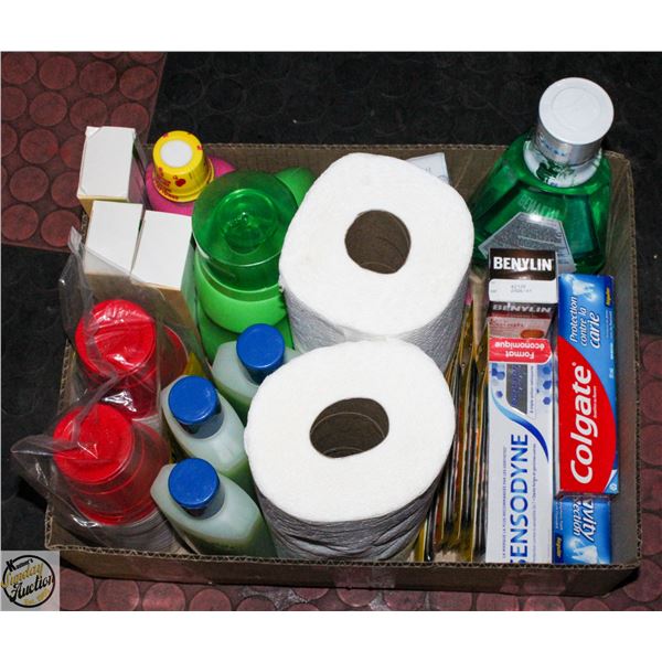 LOT OF ASSORTED HOUSEHOLD AND HYGIENE ITEMS