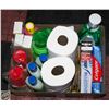 Image 1 : LOT OF ASSORTED HOUSEHOLD AND HYGIENE ITEMS