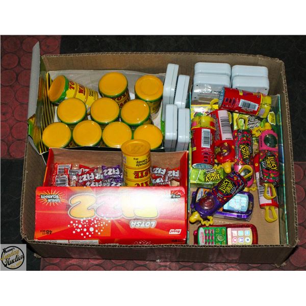 FLAT OF FIZZ AND ASSORTED CANDY