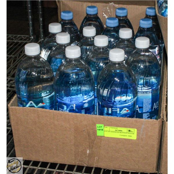 LOT OF ASSORTED BOTTLED WATER